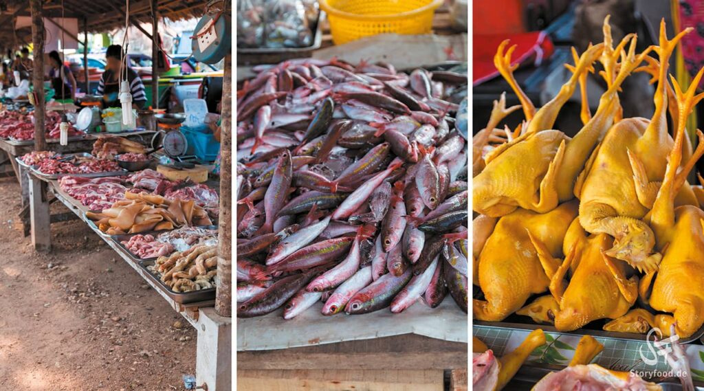 Khao Lak Markt Fisch und Fleisch